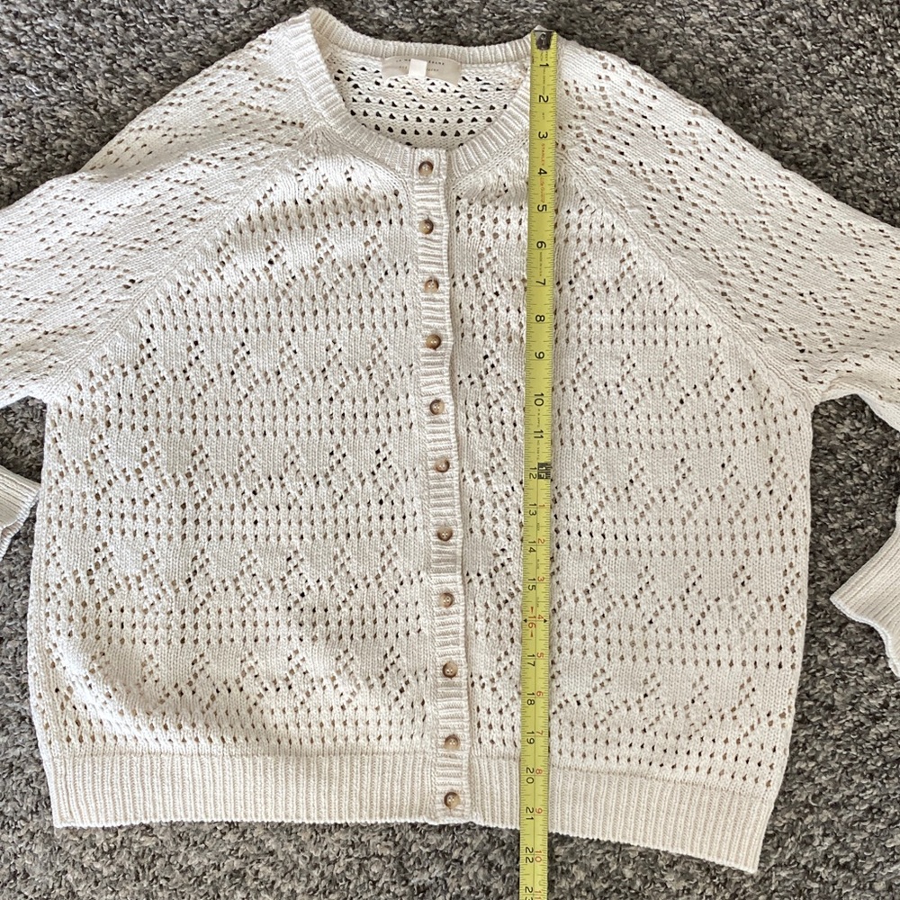 Sezane Capucine Cardigan Ecru Size XS - Picture 7 of 7